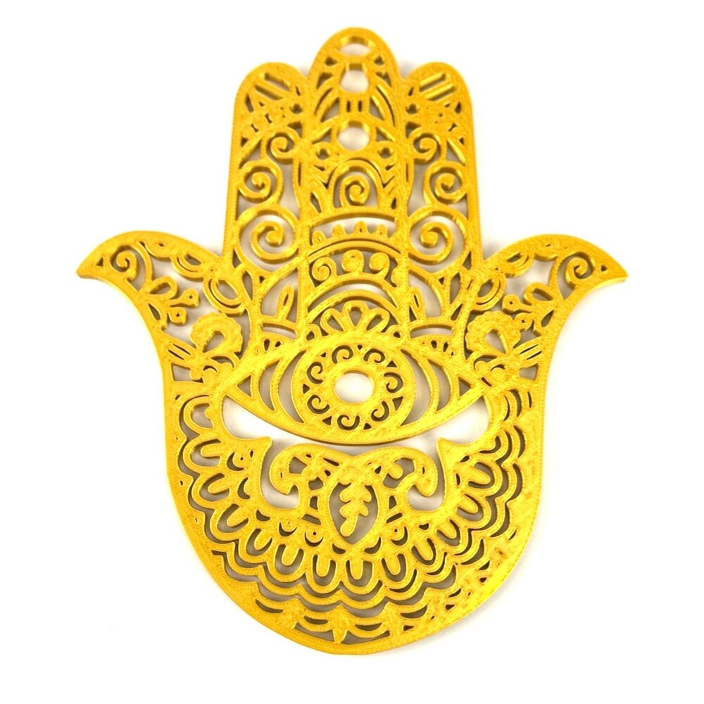 7.5" Hamsa Hand Wall Art for Meditation and Spiritual Decor 3D Print - Picture 3 of 5